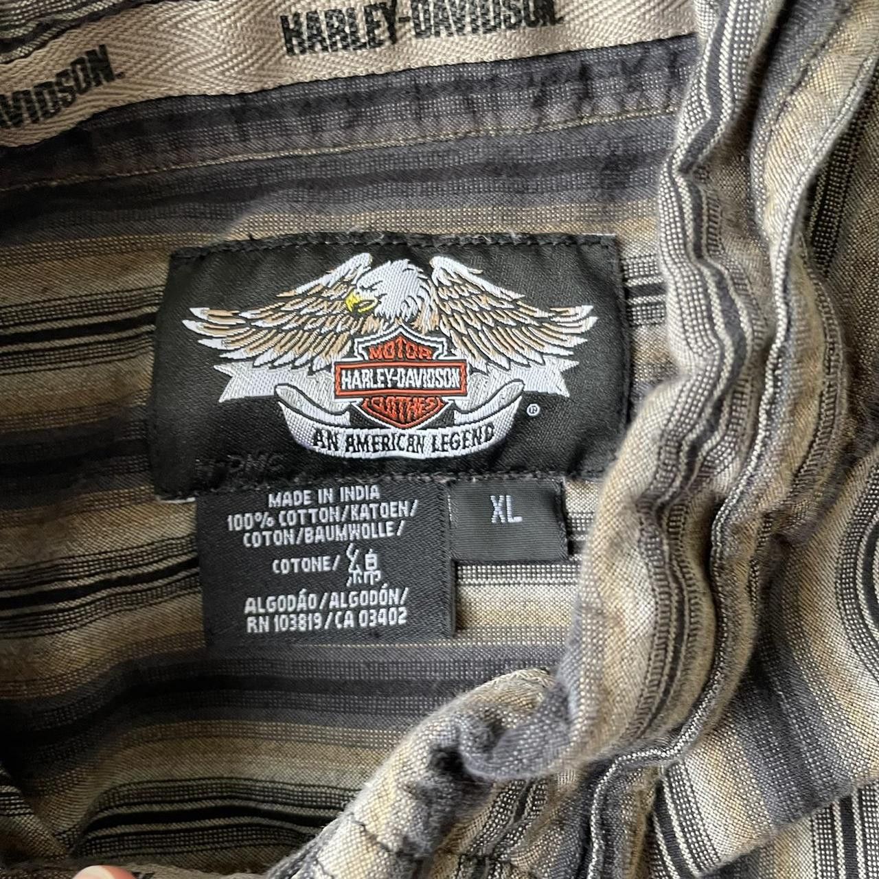 Harley Davidson × Vintage Vintage Y2K Harley Davidson Western Grunge Button Up Shirt Size US XL / EU 56 / 4 - 4 Thumbnail