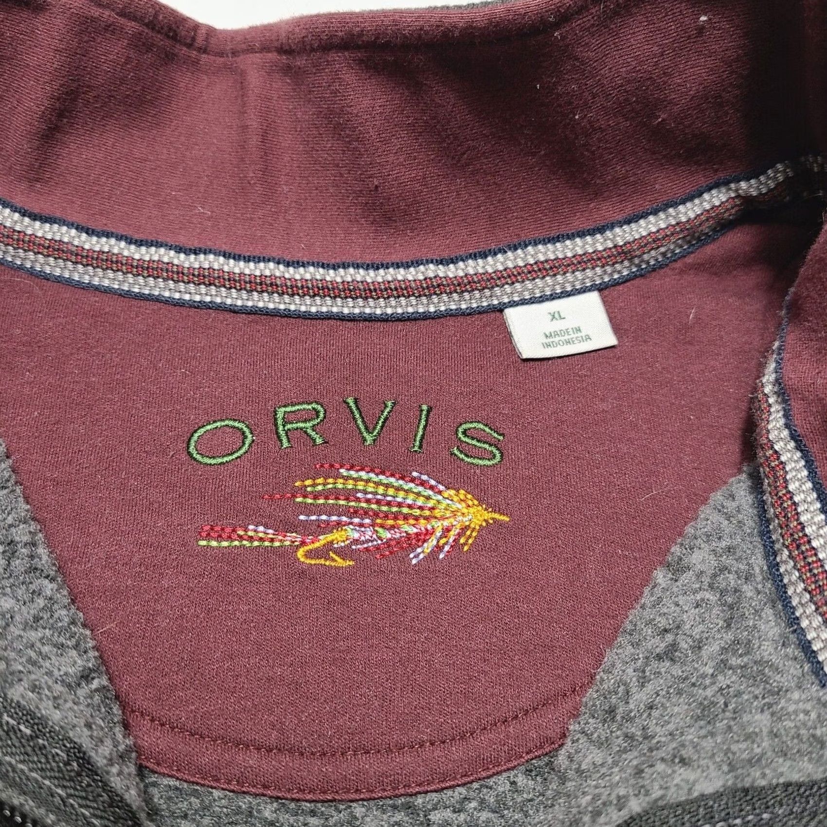 Orvis Orvis Sweatshirt Men’s XL Gray Pullover 1/4 Zip Fishing Outdoor Camp Casual Size US XL / EU 56 / 4 - 3 Thumbnail