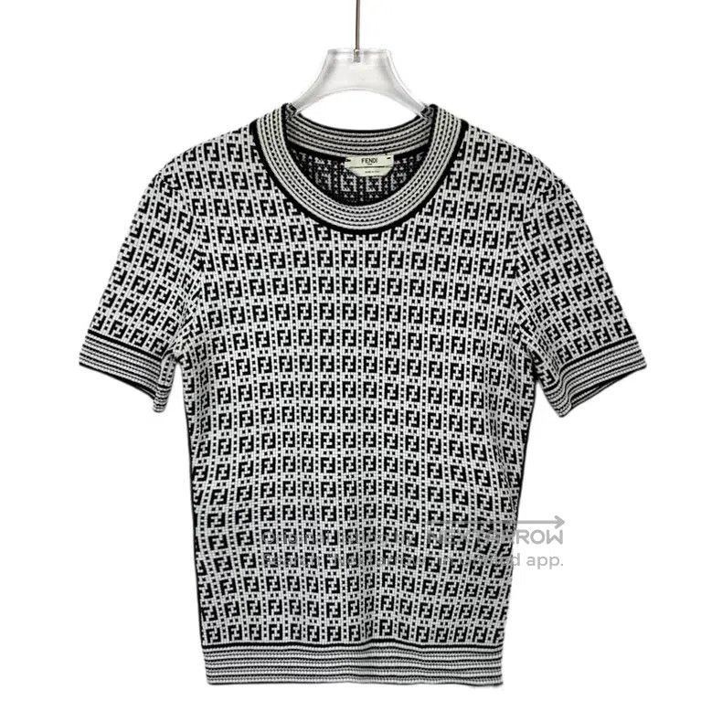 Fendi Fendi Black and white color-block floral pattern round-nec Size XS / US 0-2 / IT 36-38 - 1 Thumbnail