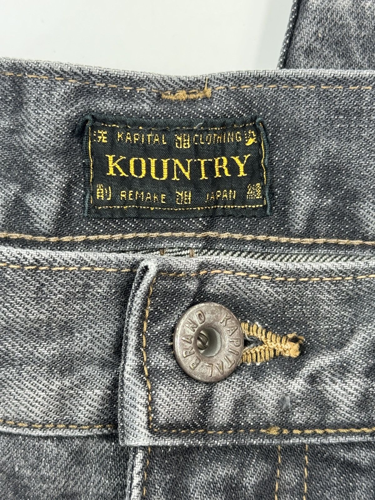 Kapital Bone X-ray embroidered 3 quarter denim shorts Size US 38 / EU 54 - 4 Thumbnail