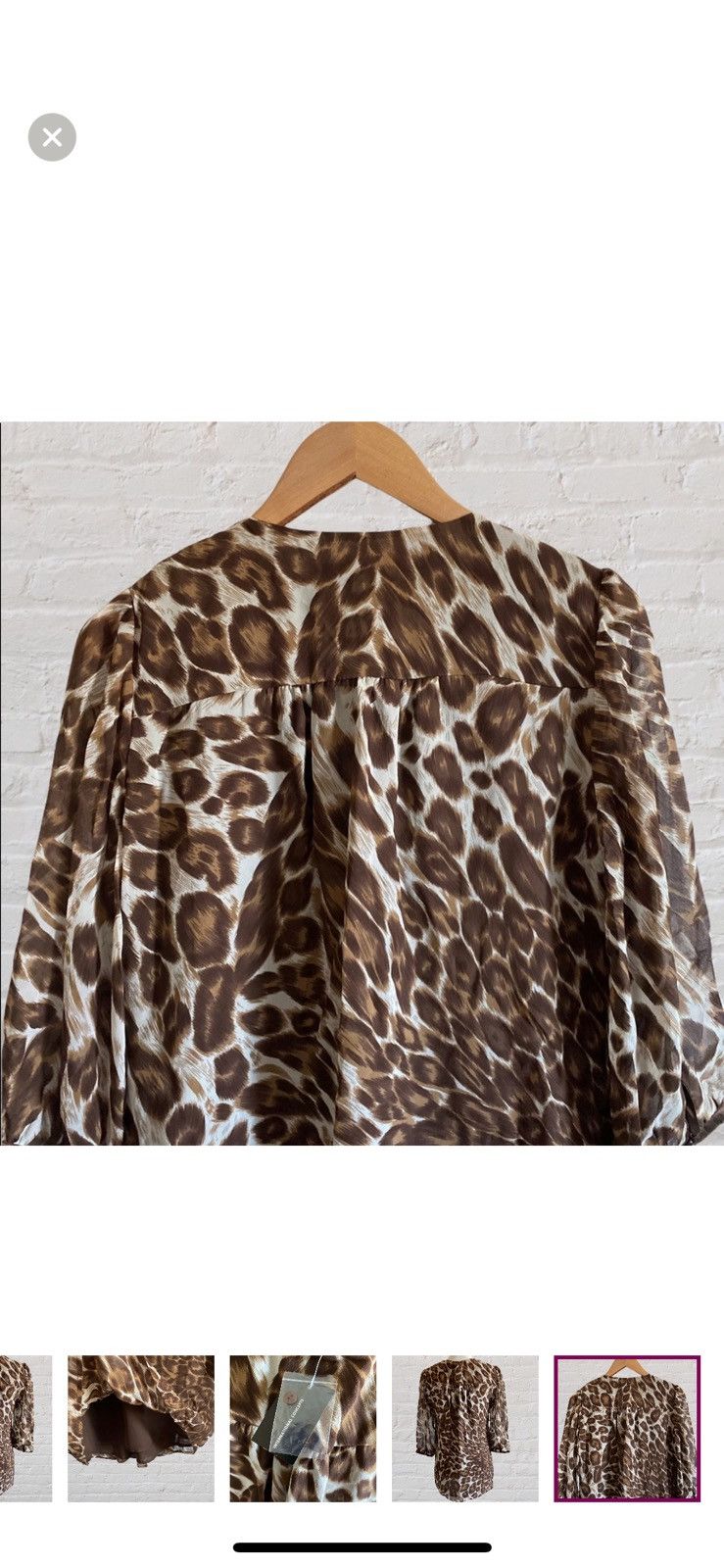 I.N.C INC INTERNATIONAL SILK LEOPARD EMBELLISHED BEADED TOP Size XS / US 0-2 / IT 36-38 - 16 Thumbnail