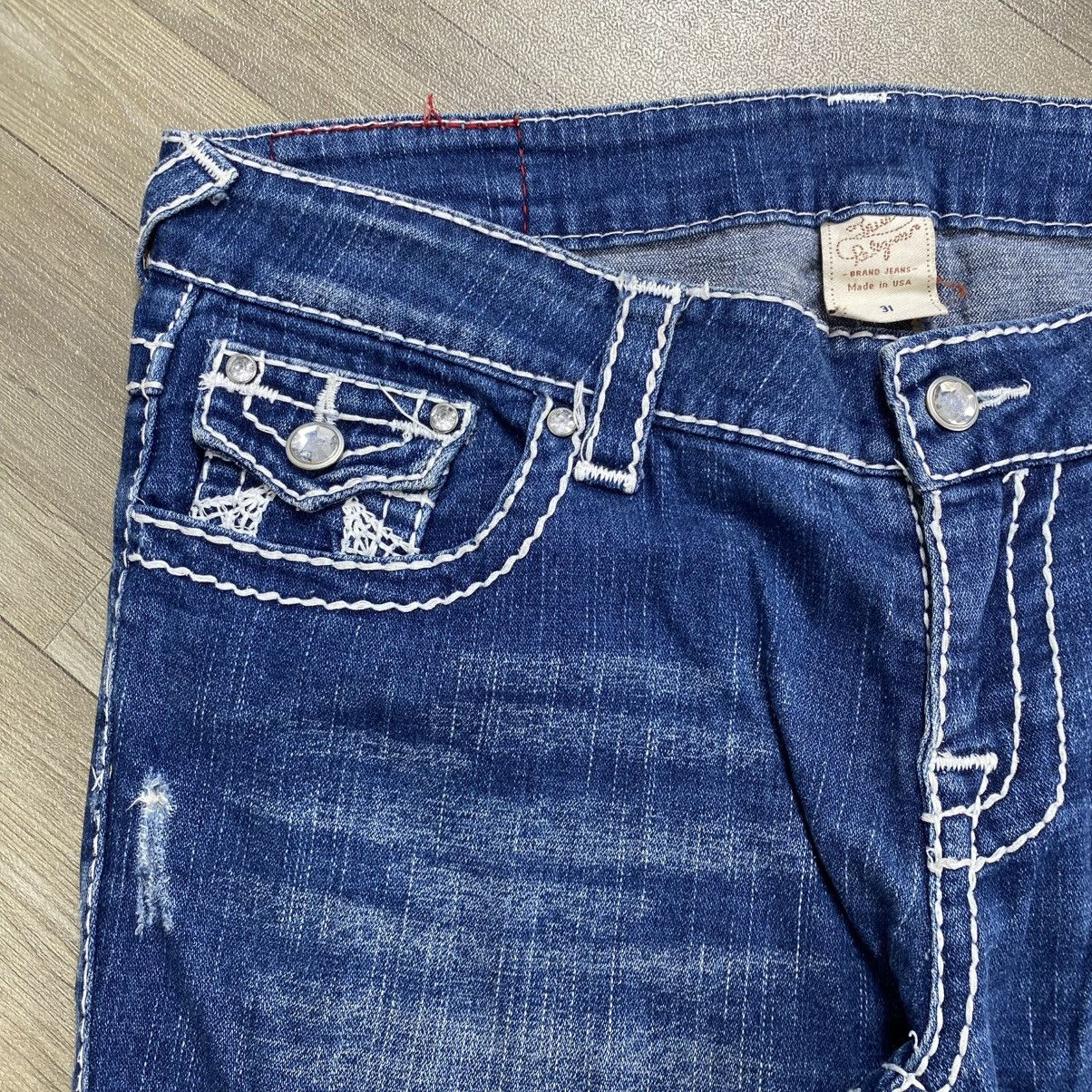 True Religion 2000s True Relligion Billy Super T Lgb Style Flared Jeans Size US 29 - 12 Thumbnail