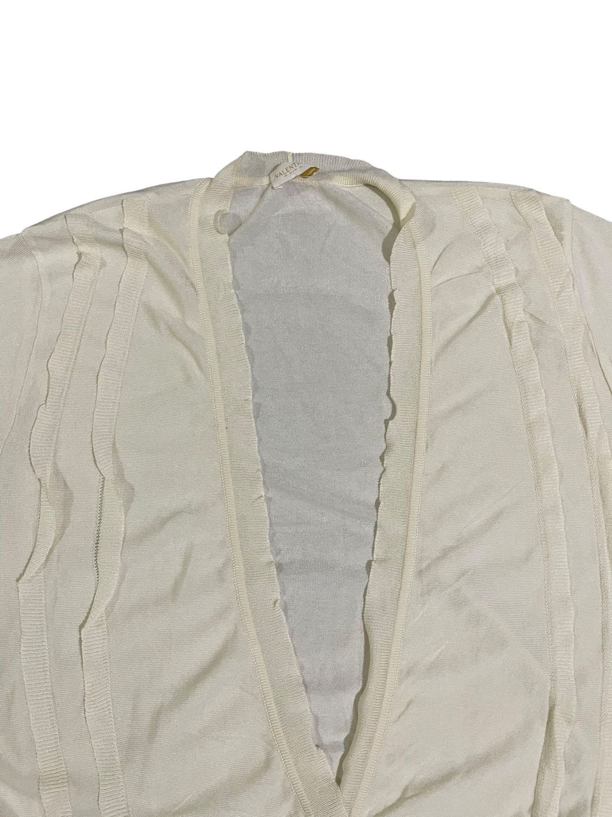 Valentino Valentino Cream Ruffles Crop Cardigan Size M / US 6-8 / IT 42-44 - 5 Thumbnail