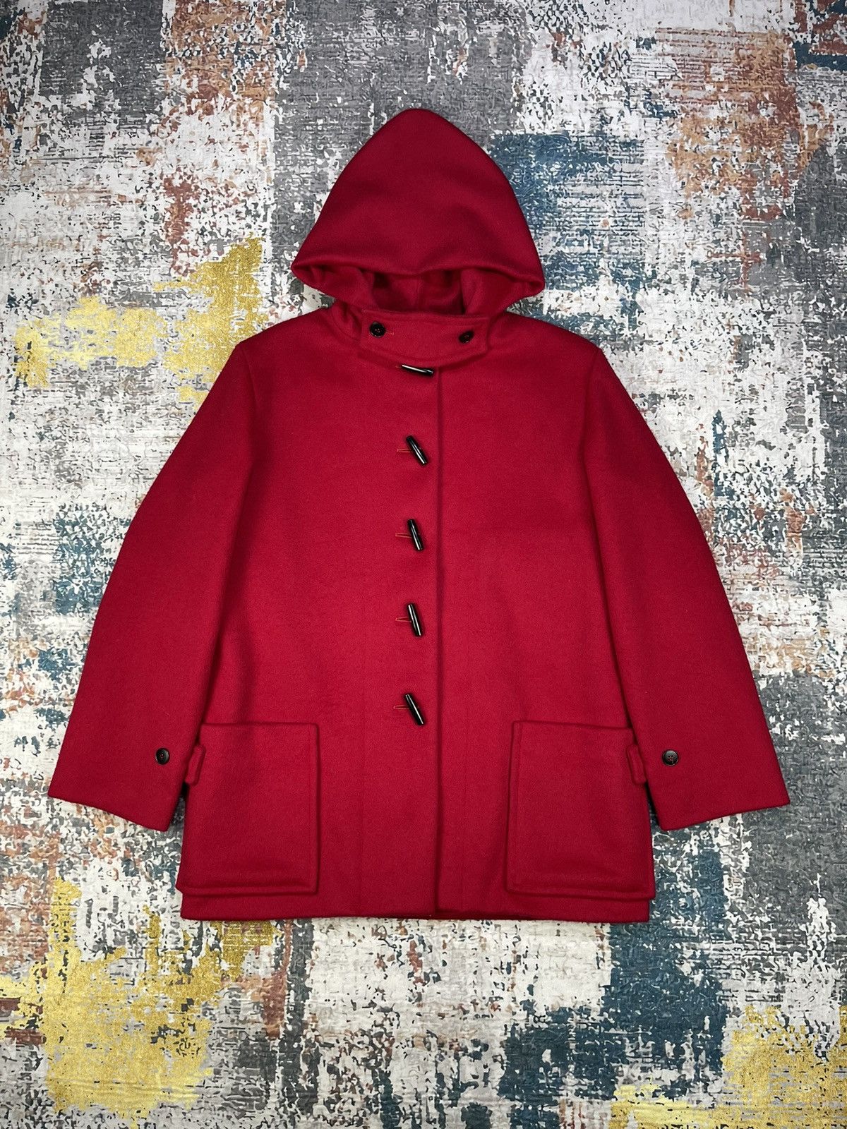 Agnes B LOLITA Solid Red Wool Coats