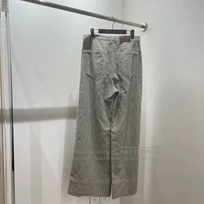 Brunello Cucinelli Brunello Cucinelli Back leather label slogan pleated strai Size 26" / US 2 / IT 38 - 2 Thumbnail