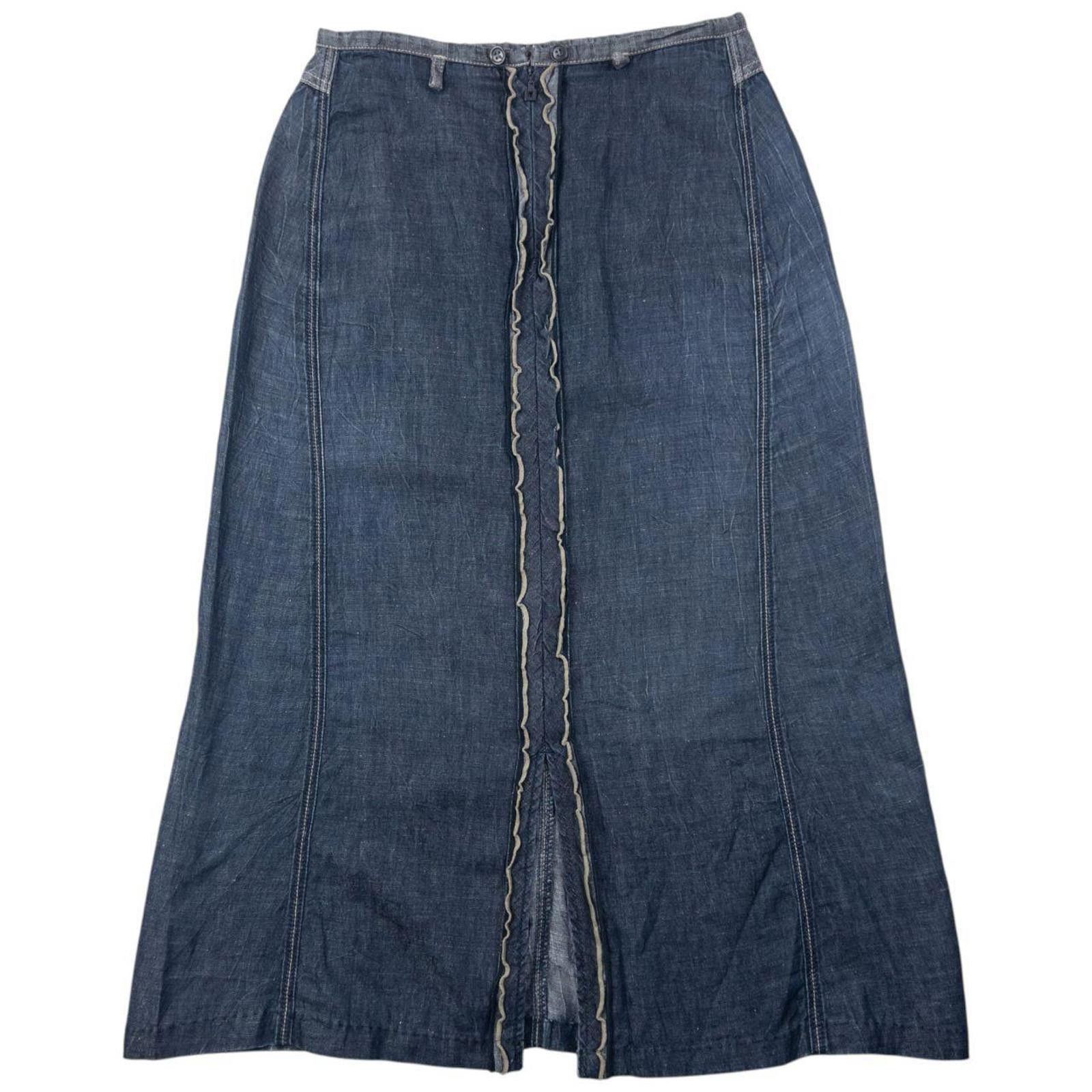 Marithe + Francois Girbaud Vintage 2000s Marithe + Francois Girbaud Denim Skirt W28 Size 32" / US 10 / IT 46 - 1 Thumbnail