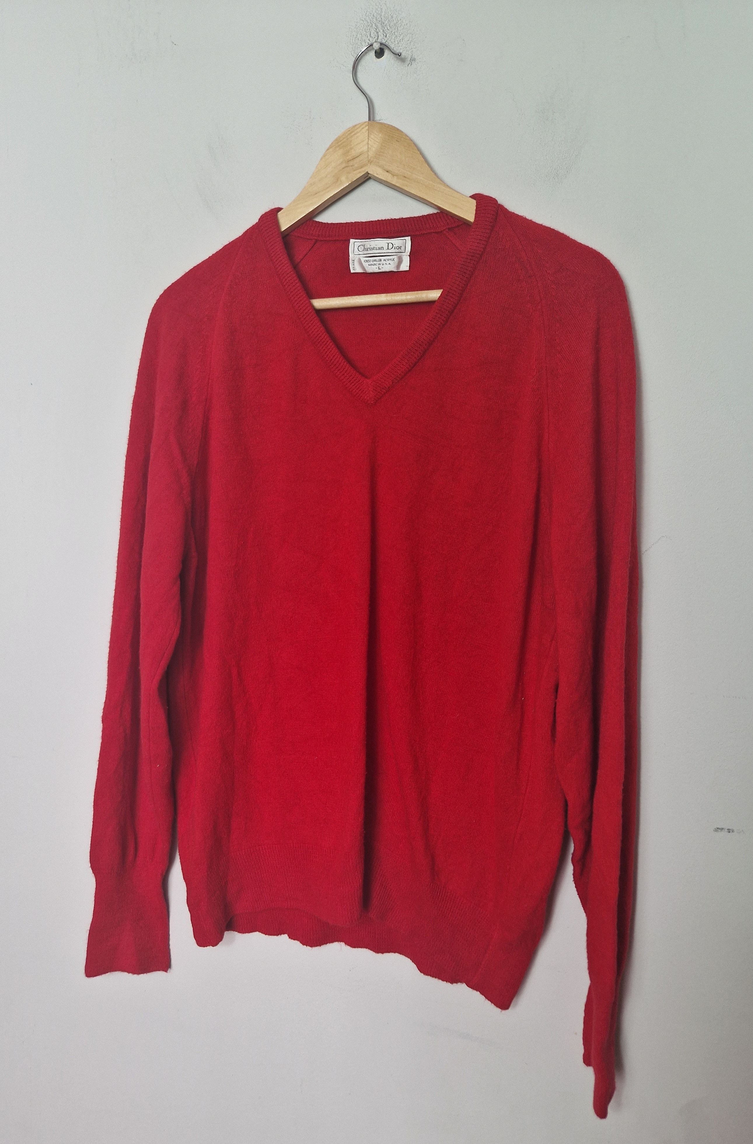 Dior Dior vintage red sweater Size US XL / EU 56 / 4 - 1 Thumbnail