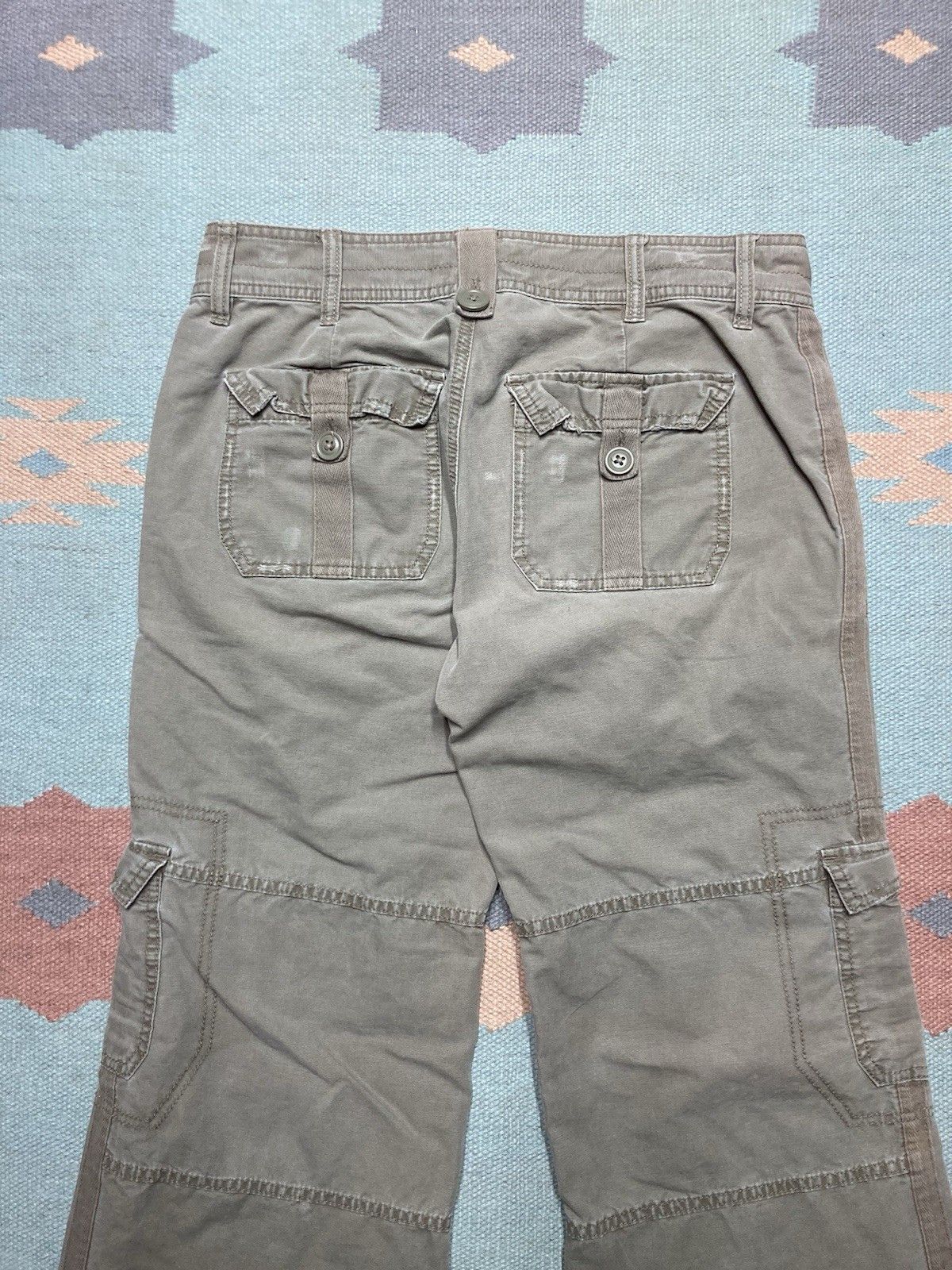 Old Navy × Vintage y2k cargo pants army old navy low rise boot cut womens 8 Size 32" / US 10 / IT 46 - 7 Thumbnail