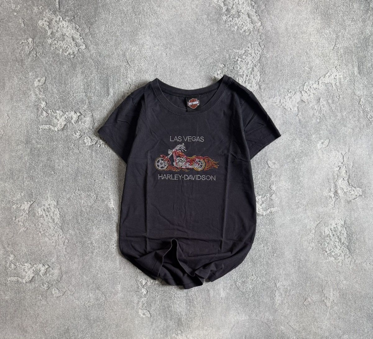 Harley Davidson Harlay Davidson 2008 L/size Las Vegas rhinestones tee tshirt Size L / US 10 / IT 46 - 1 Thumbnail