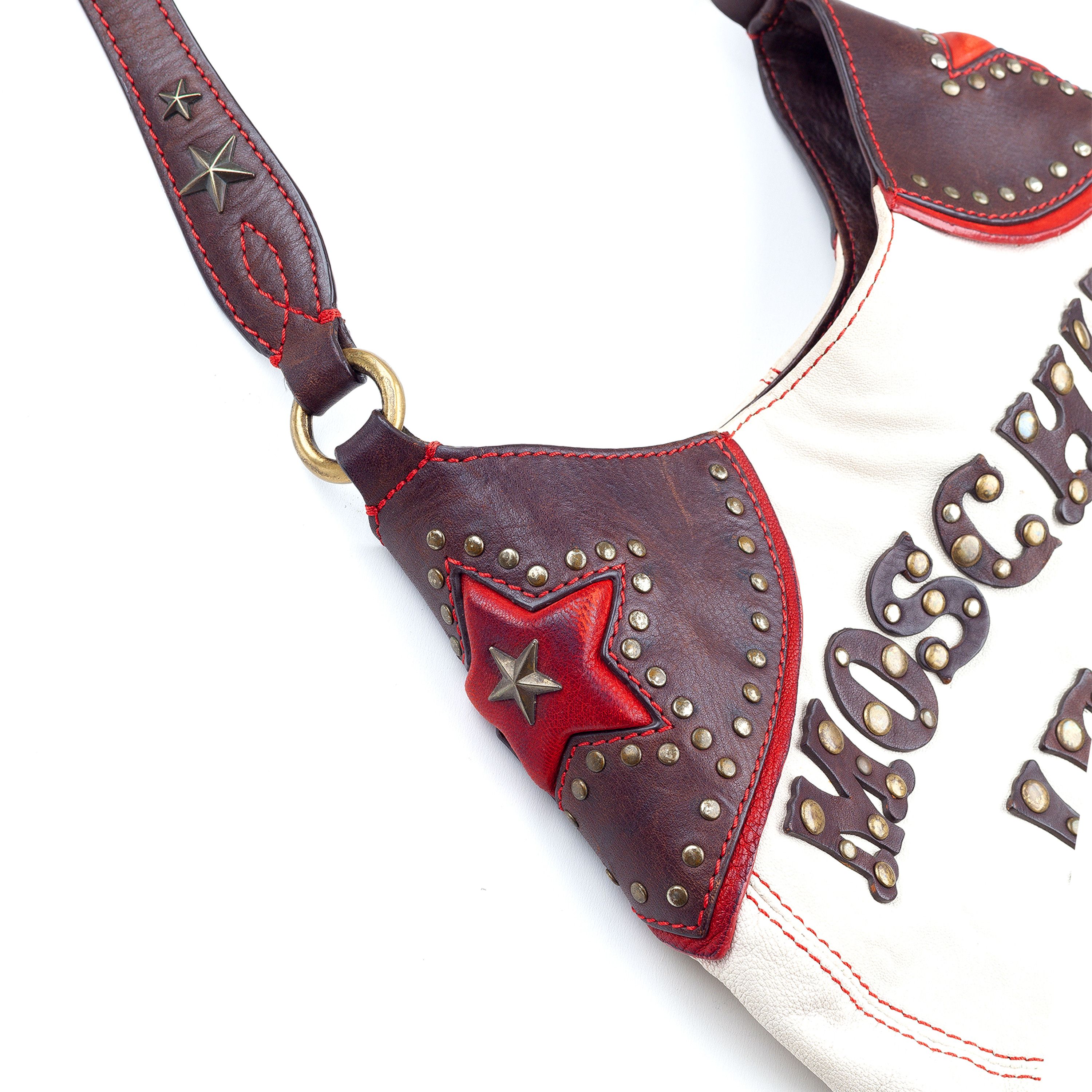 Moschino Moschino Vintage Cowboy White/Brown Leather Crossbody Bag Size ONE SIZE - 3 Thumbnail