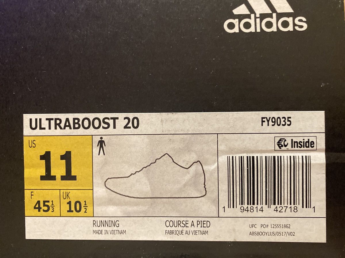 Adidas Adidas Ultraboost 20 Wolf Grey Sz 11US NEW IN BOX FY9035 Size US 11 / EU 44 - 7 Thumbnail