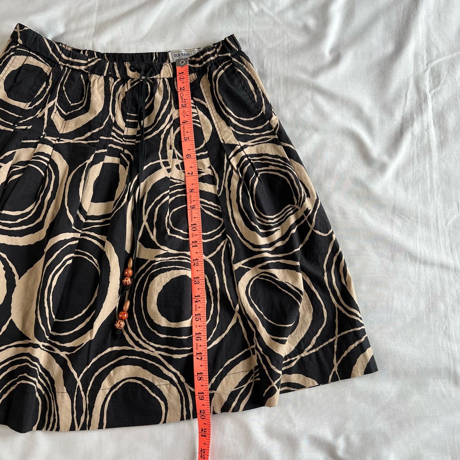 Old Navy Old Navy Women's 0 Black Tan Low Waist Skirt Knee Length Size 25" / US 0 / IT 36 - 4 Thumbnail