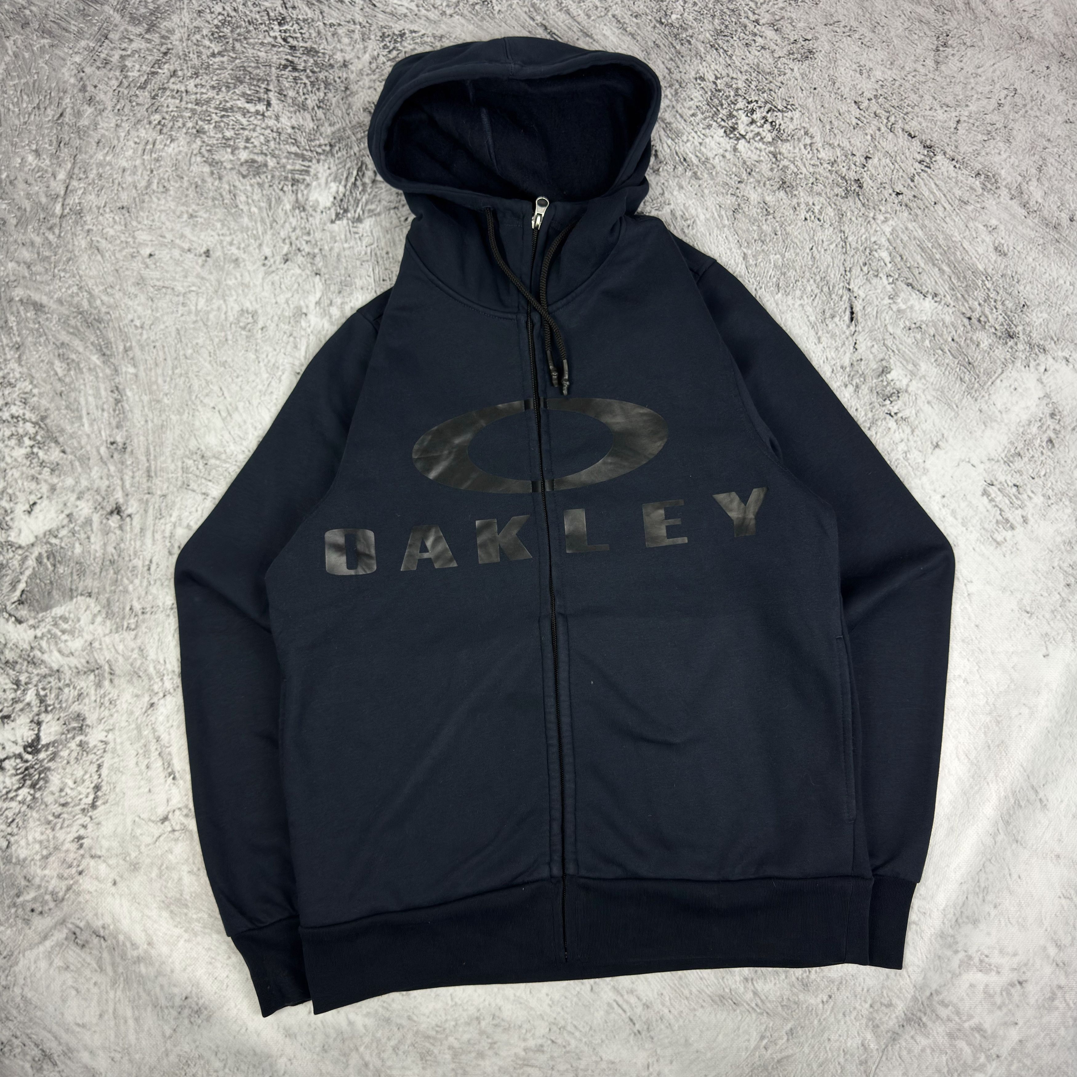 Oakley Oakley Men's Navy Gray Cotton Performance Fit Bark FZ Hoodie Size US S / EU 44-46 / 1 - 1 Thumbnail