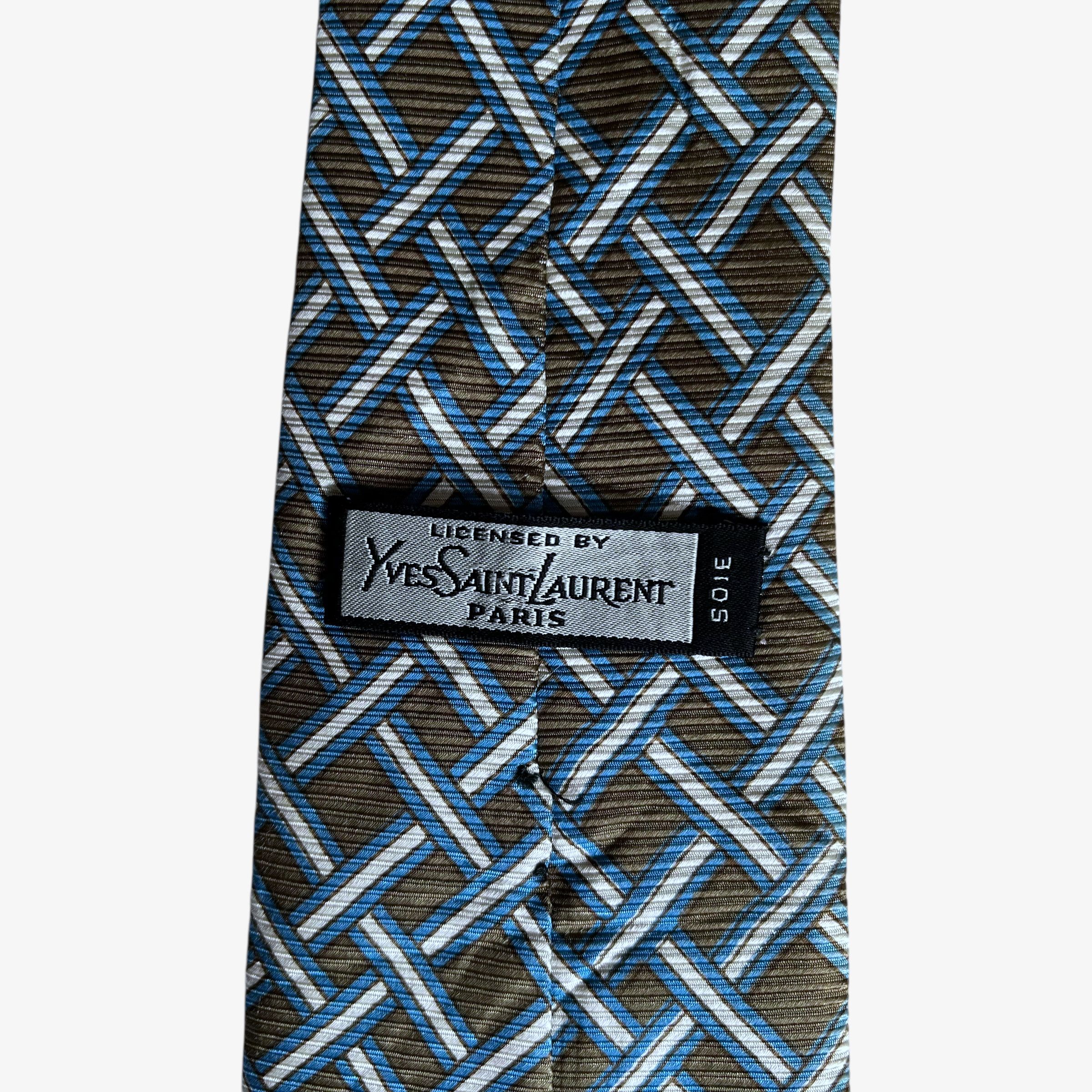Yves Saint Laurent Vintage 90s Yves Saint Laurent YSL Abstract Striped Silk Tie Size ONE SIZE - 2 Thumbnail