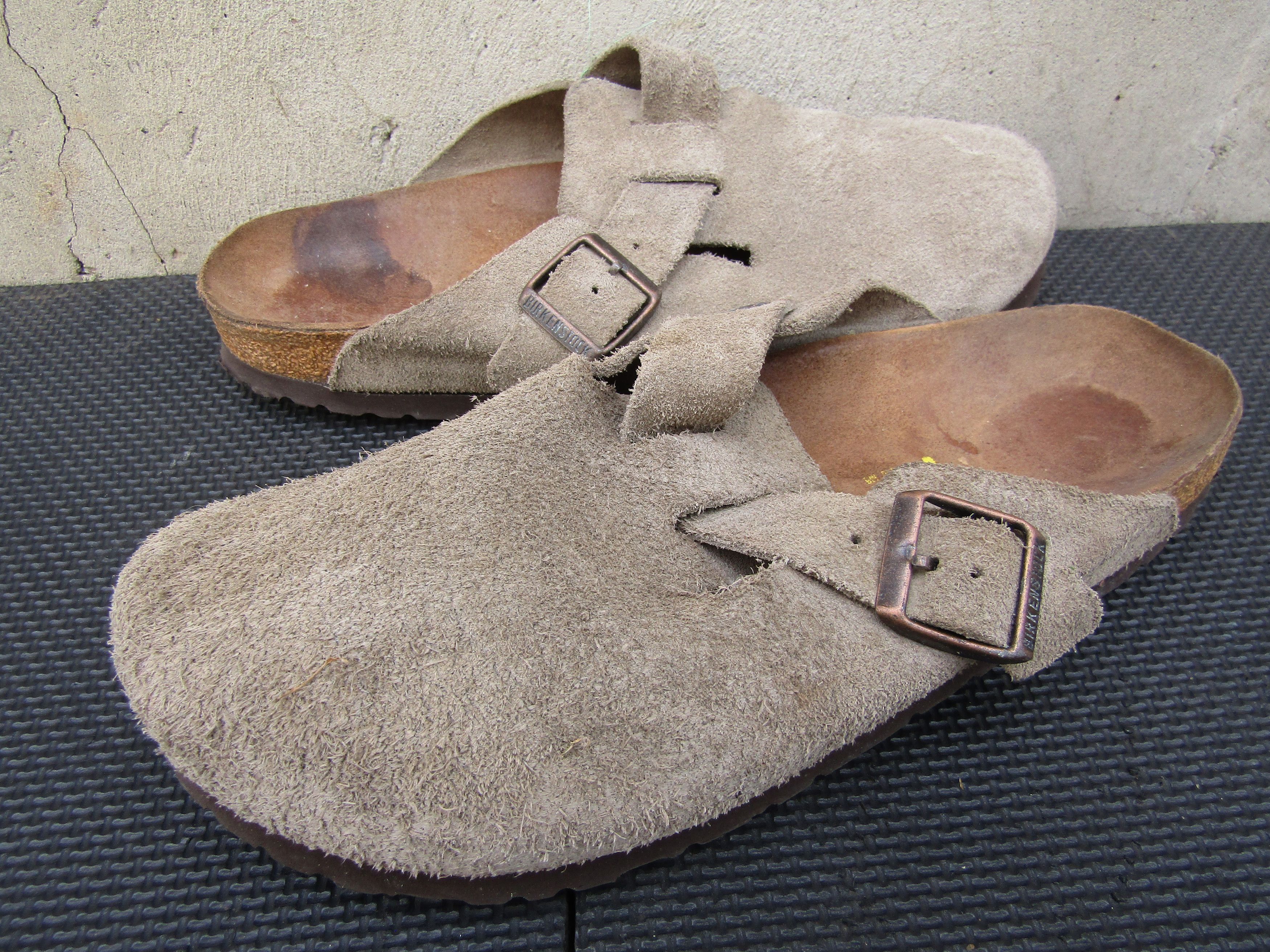 Birkenstock Birkenstock Men’s Boston Leather Clog Taupe Size US 8 / EU 41 - 1 Thumbnail