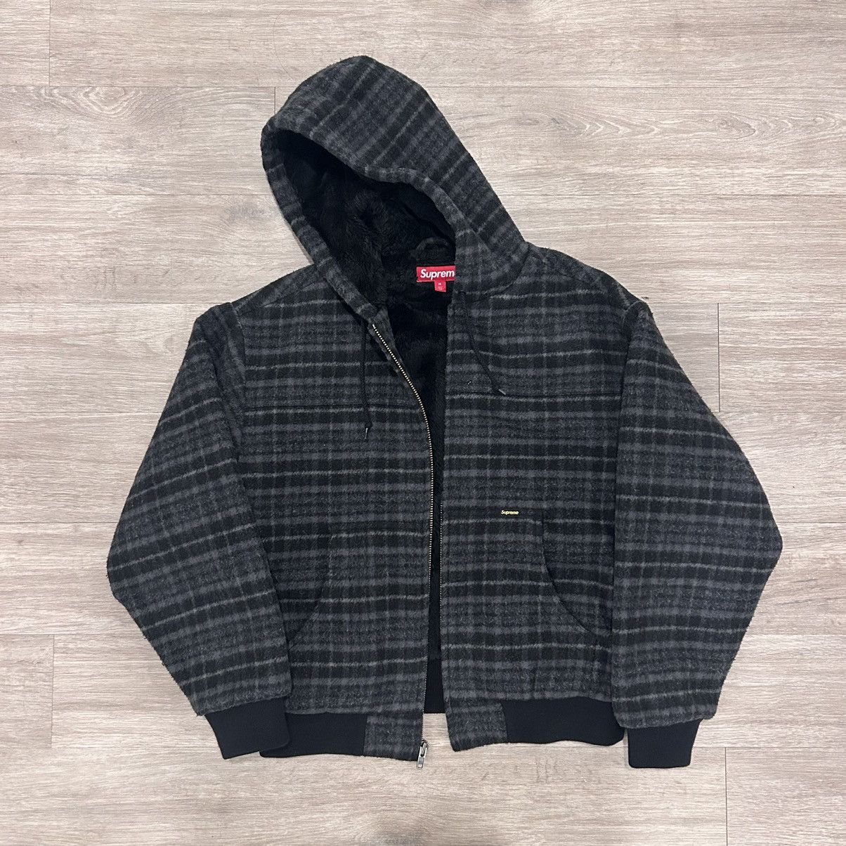 35％OFF supreme 12Noon at plaid winter wool Work hooded Available ...