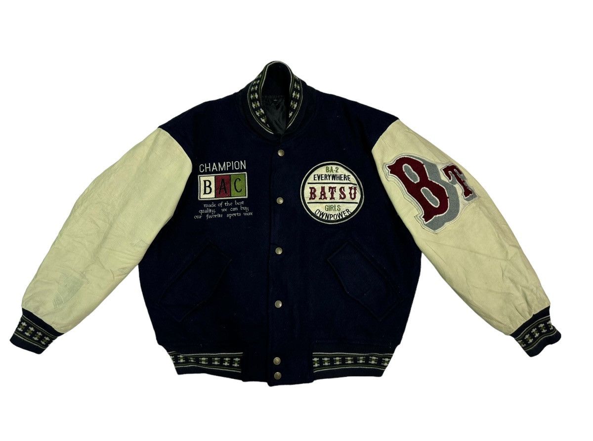 Japanese Brand Vintage Project Future Bat-Su Varsity Leather Jacket Size US L / EU 52-54 / 3 - 3 Thumbnail