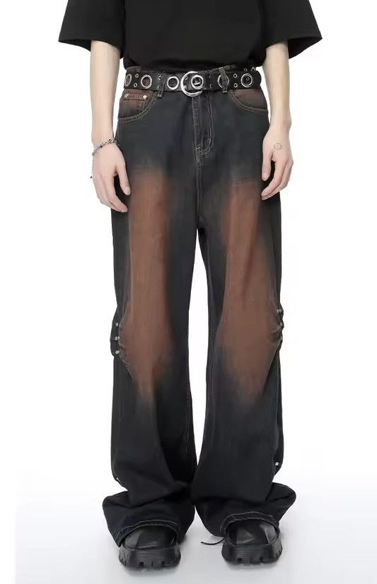 Japanese Brand Gradient Color Wide Leg Denim Size US 33 - 1 Thumbnail