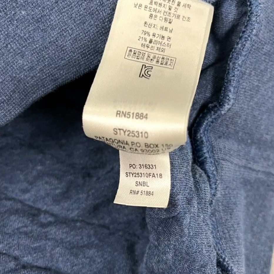 Patagonia PATAGONIA Sweater Womens Small Cropped Blue Organic Cotton Quilt Crew Neck Hike Size S / US 4 / IT 40 - 7 Thumbnail