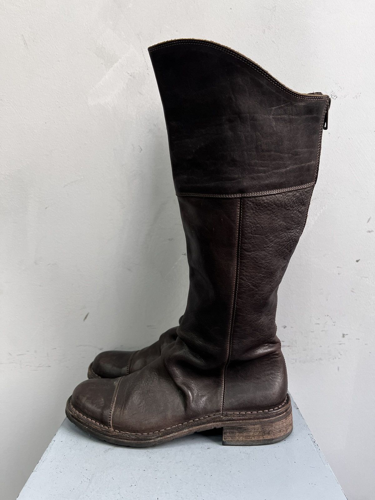 A.S.98 High long leather boots front zip Guidi style boots y2k Size US 8.5 / IT 38.5 - 6 Thumbnail