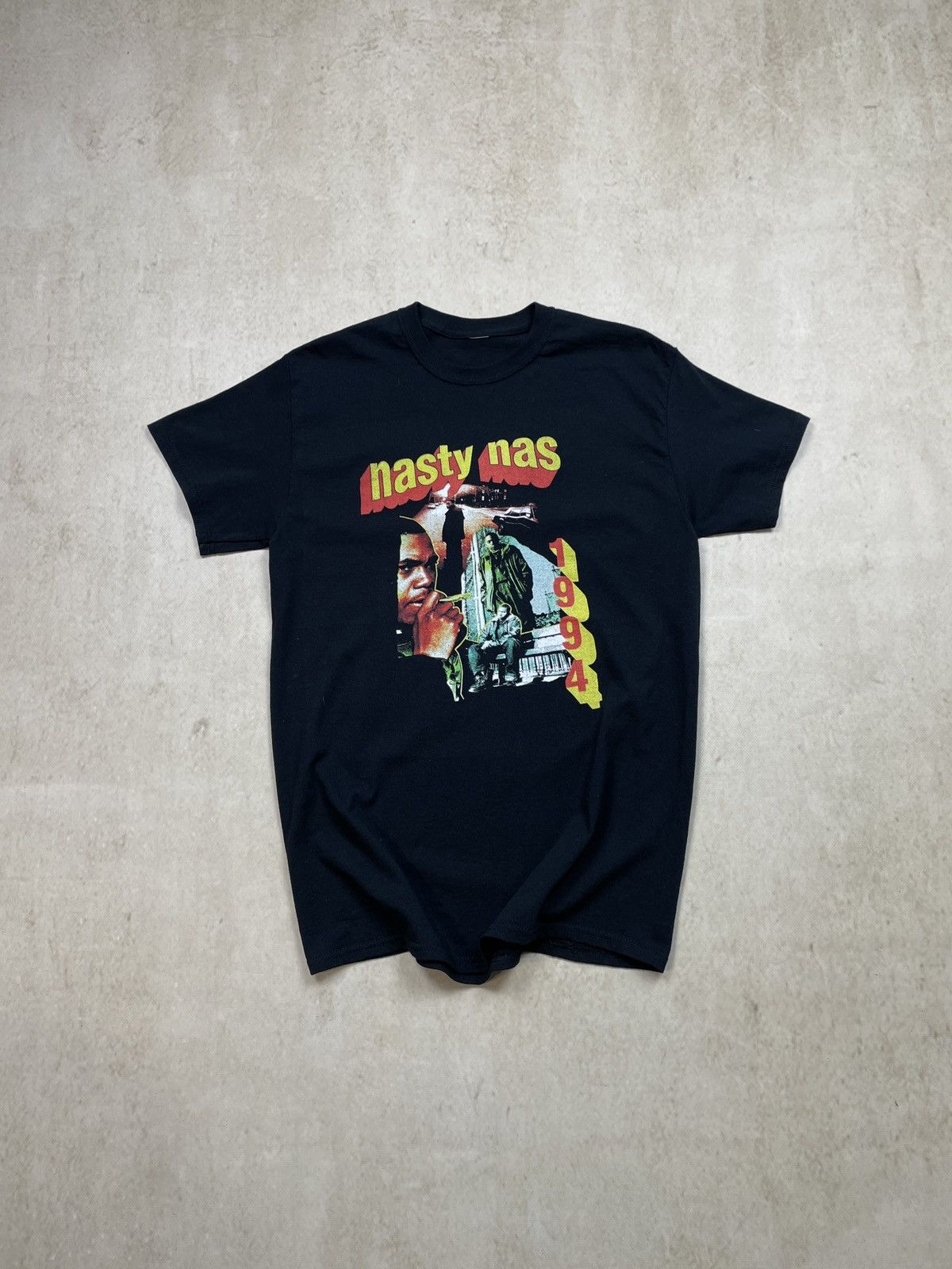 Rap Tees × Streetwear × Vintage ?RARE VINTAGE NASTY NAS 1994 RAP 