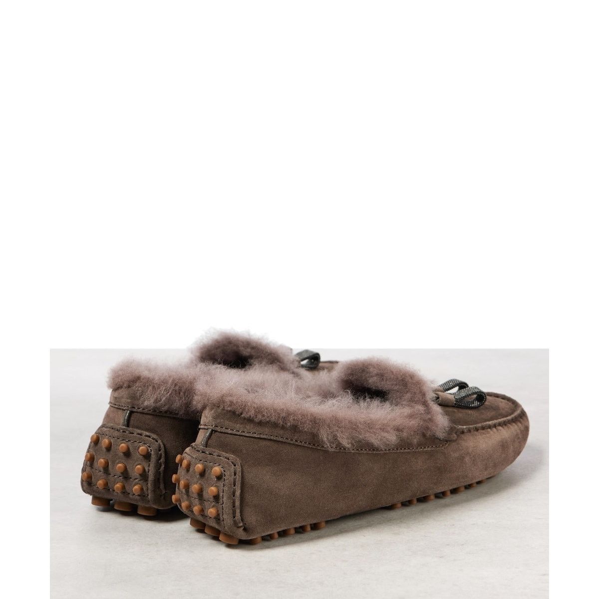 Brunello Cucinelli Brunello Cucinelli Monili Shearling Loafers Brown 37 Size US 7 / IT 37 - 2 Thumbnail
