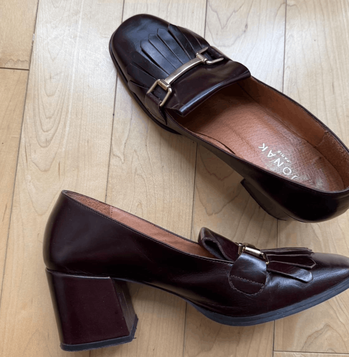 Other JONAK Burgundy Leather Loafers Size US 8 / IT 38 - 1 Thumbnail
