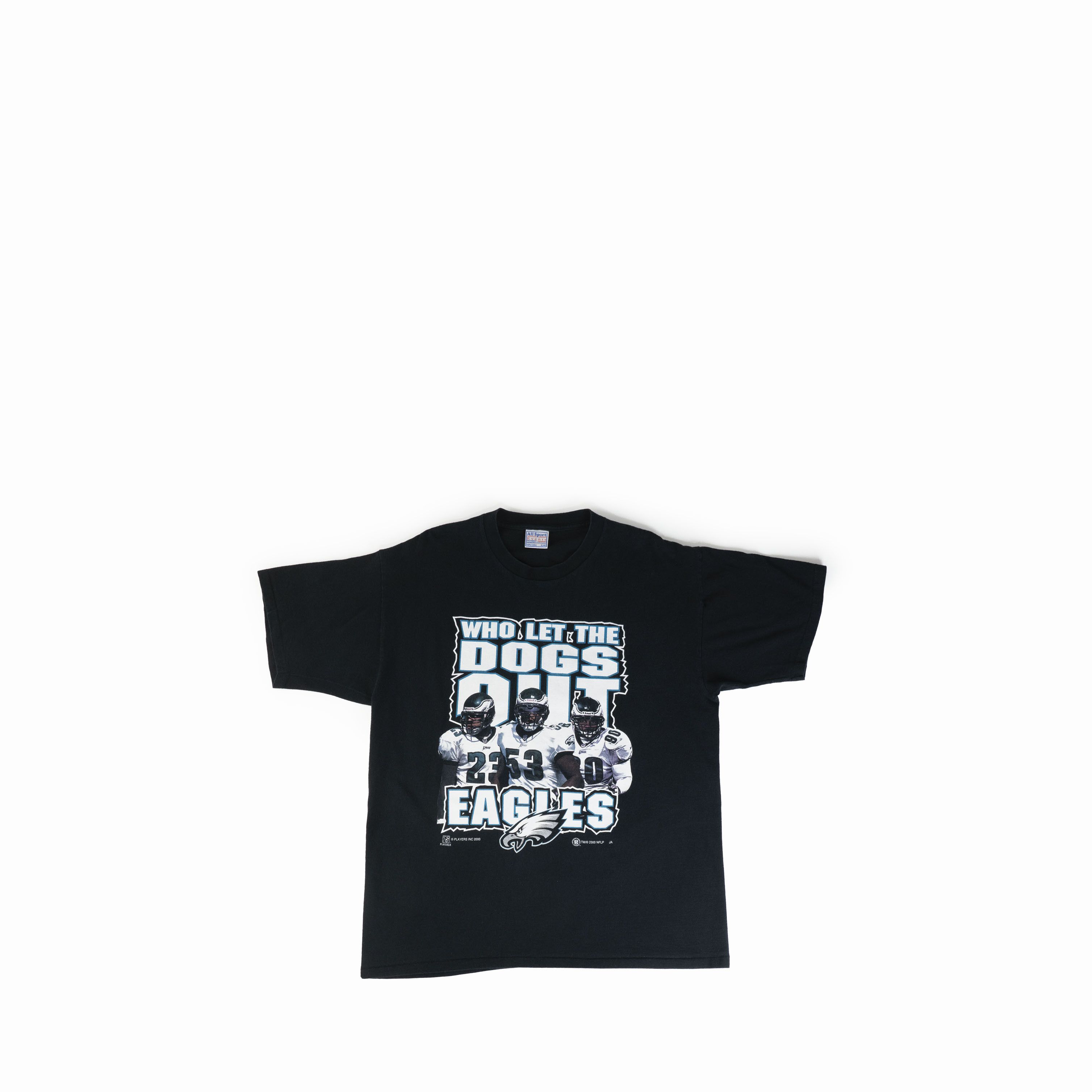 NFL Vintage 2000 Philadelphia Eagles Let The Dogs Out Tee Shirt Size US XL / EU 56 / 4 - 1 Thumbnail