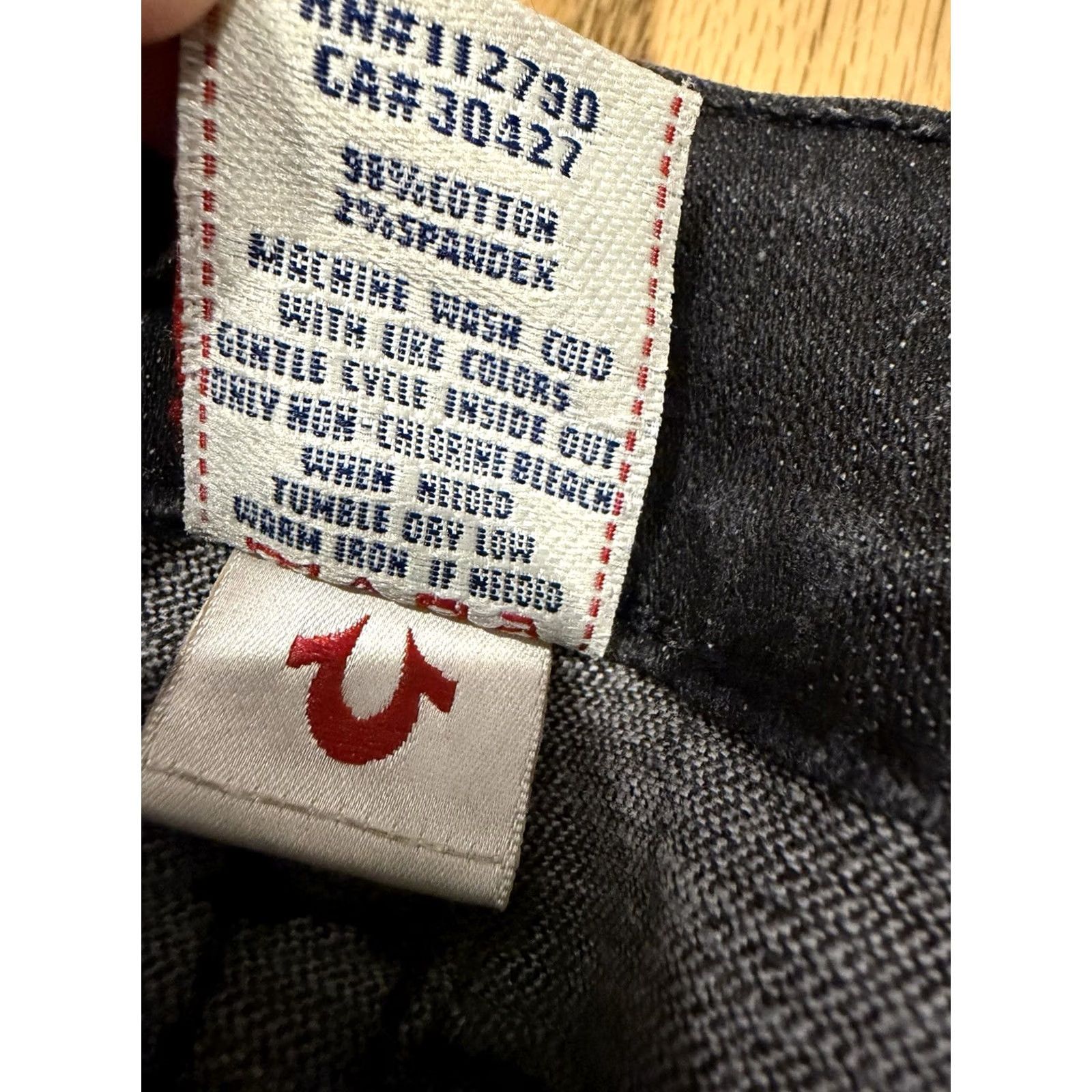 True Religion True Religion Hi-Rise Bootcut Jeans Women’s 28x28 Black Flap Pockets 5-Pocket Denim Stretch Regular Rise Mid Size 28 Inseam 28 in Size 28" / US 6 / IT 42 - 7 Thumbnail