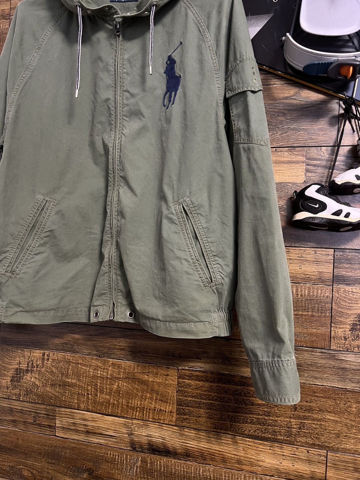 Polo Ralph Lauren × Vintage POLO RALPH LAUREN Military Jacket Green Big Pony Cotton Size US XL / EU 56 / 4 - 9 Thumbnail