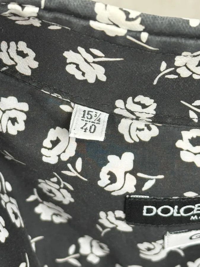 Dolce & Gabbana 2010s Dolce & Gabbana Black & White Floral Premium Shirt Size US M / EU 48-50 / 2 - 10 Thumbnail