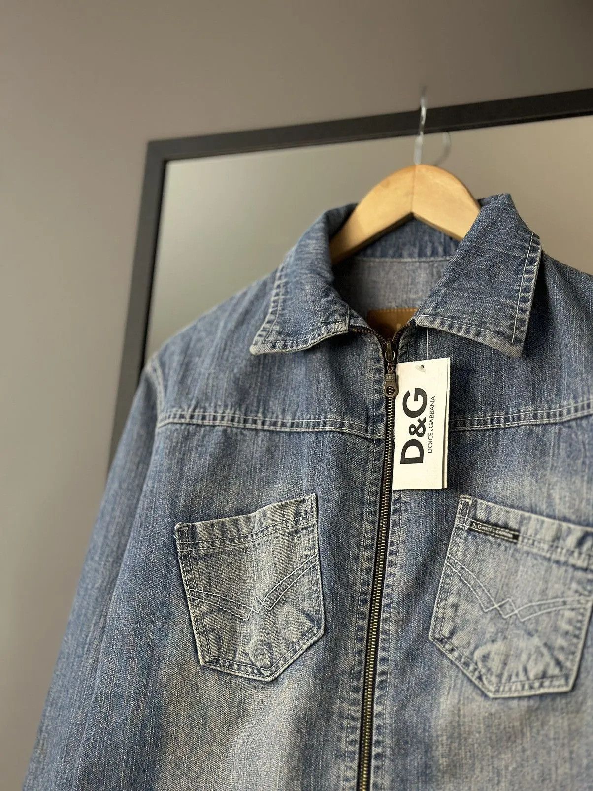 If Six Was Nine Dolce Gabbana Jacket Leather Denim Vintage Diesel style Punk Size US S / EU 44-46 / 1 - 8 Thumbnail