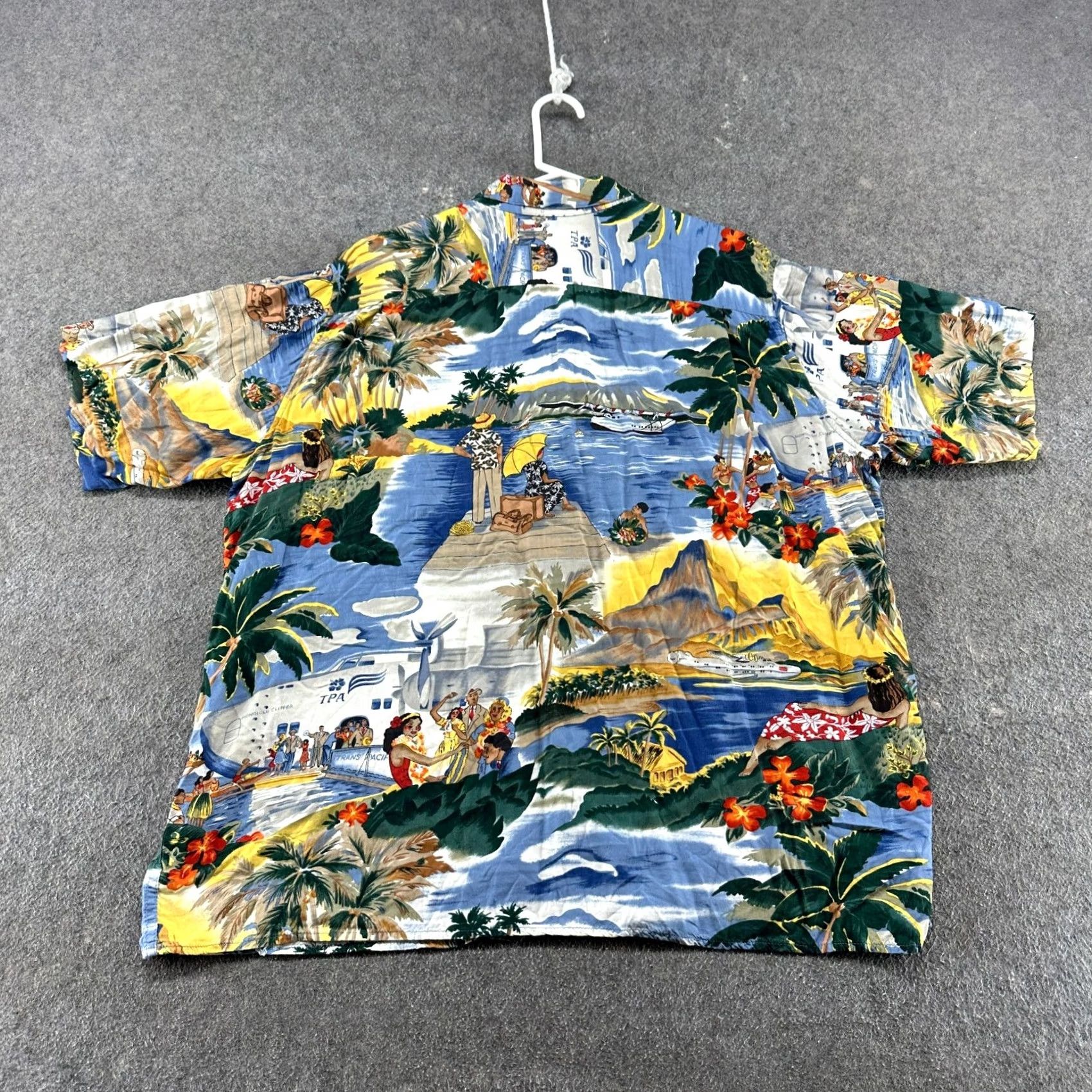 Reyn Spooner VINTAGE Reyn Spooner Shirt Mens 2XL Blue Yellow Button Up Hawaiian Floral 90s Size US XXL / EU 58 / 5 - 6 Thumbnail