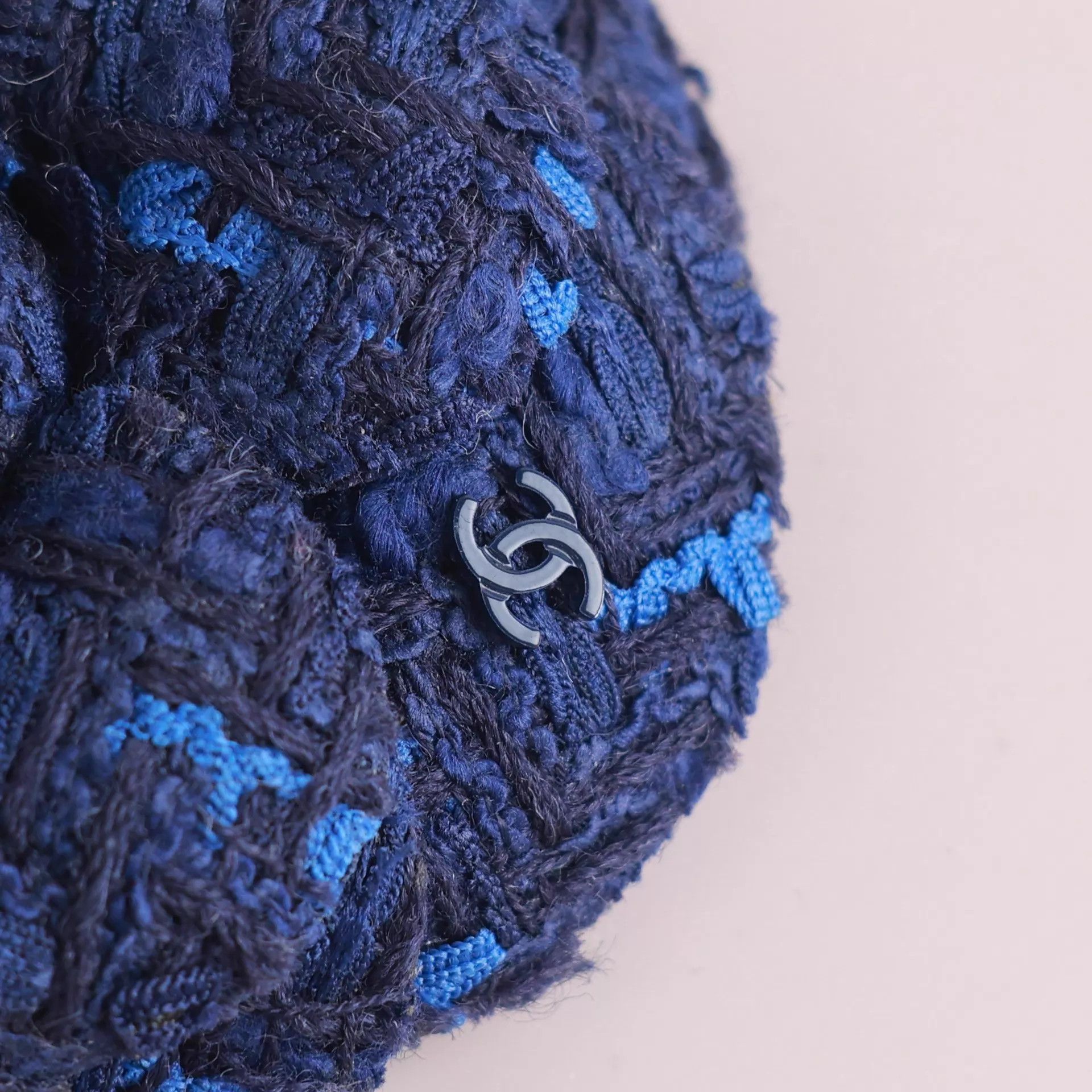 Chanel Chanel Tweed Blue Camellia Brooch Size ONE SIZE - 5 Thumbnail
