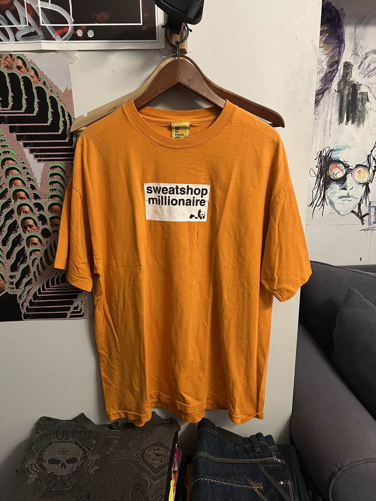 90s Enjoi Sweatshop Millionaire joke style tee