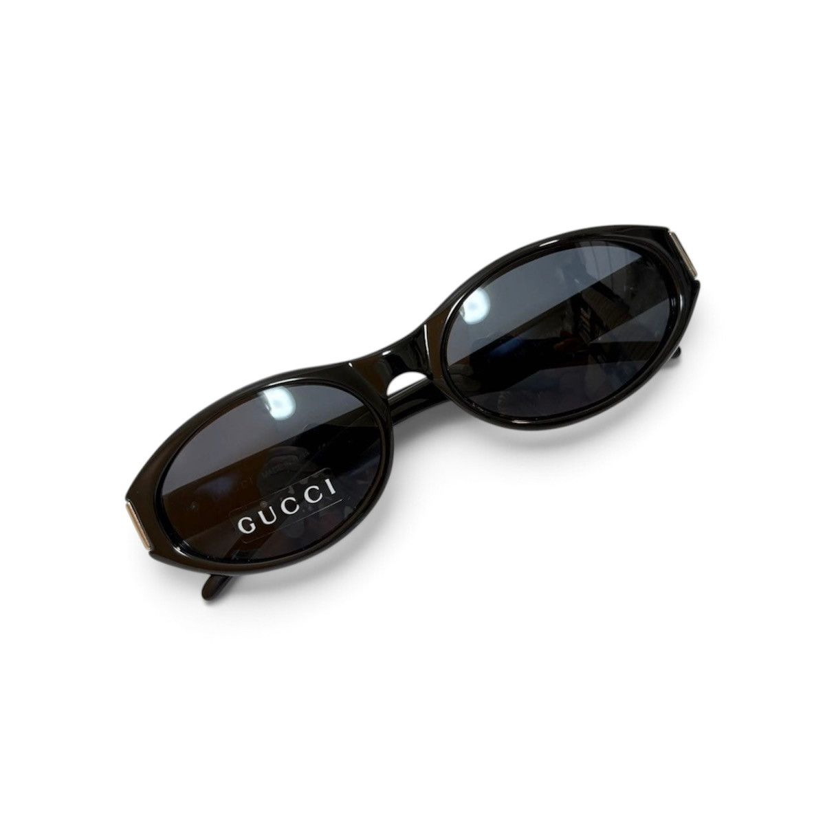Vintage Gucci Horsebit Optyl Sunglasses Black Made in Italy Vintage Gucci shield sunnies with horsebit accent. Available  main image 3