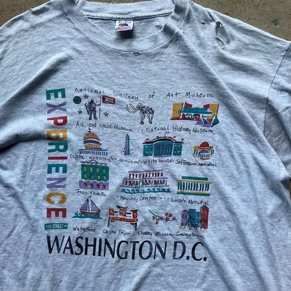 Vintage VINTAGE WASHINGTON DC GRAY T-SHIRT XL Size US XL / EU 56 / 4 - 2 Thumbnail