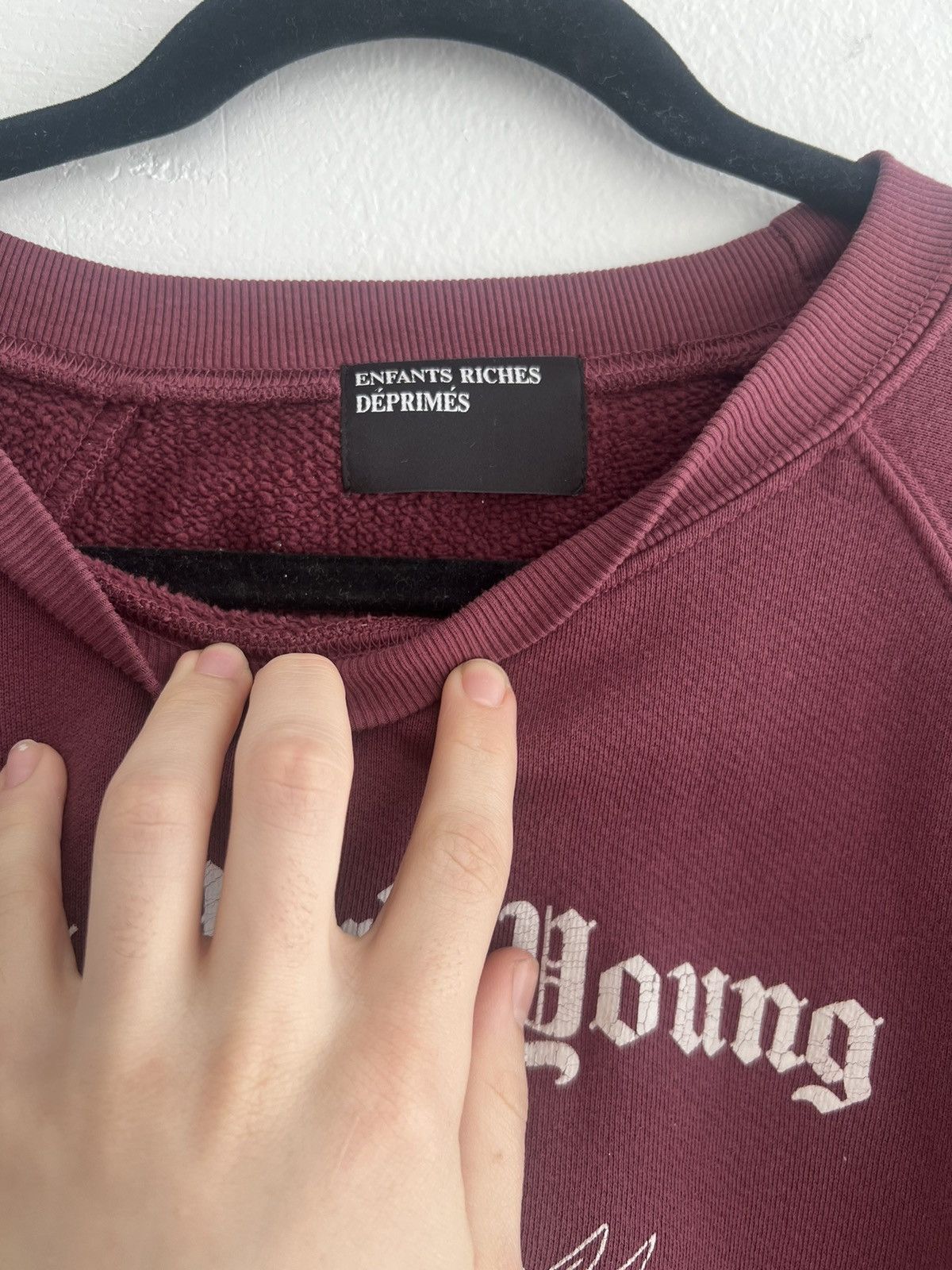 Enfants Riches Deprimes FW24 Young Republicans Raglan Crew Size US L / EU 52-54 / 3 - 4 Thumbnail