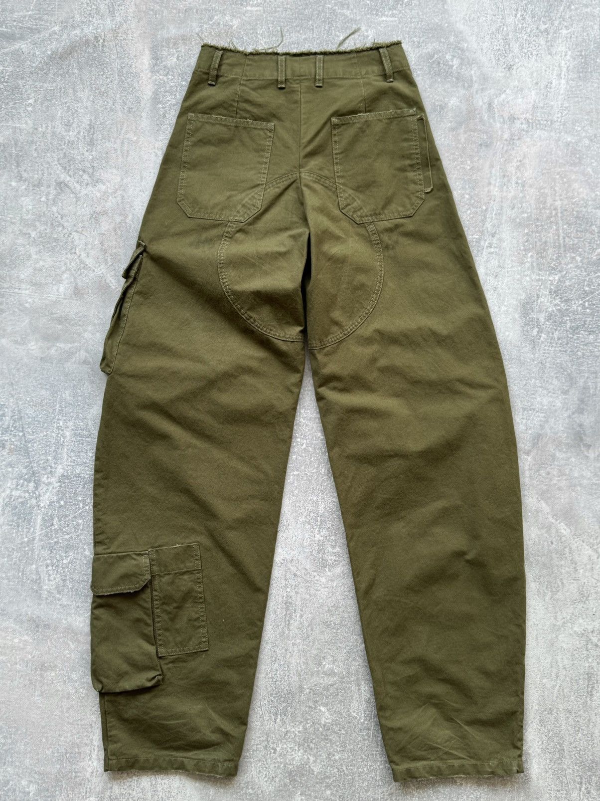 Designer DARKPARK Rosalind Military Green Cargo Pants Size 26" / US 2 / IT 38 - 8 Thumbnail