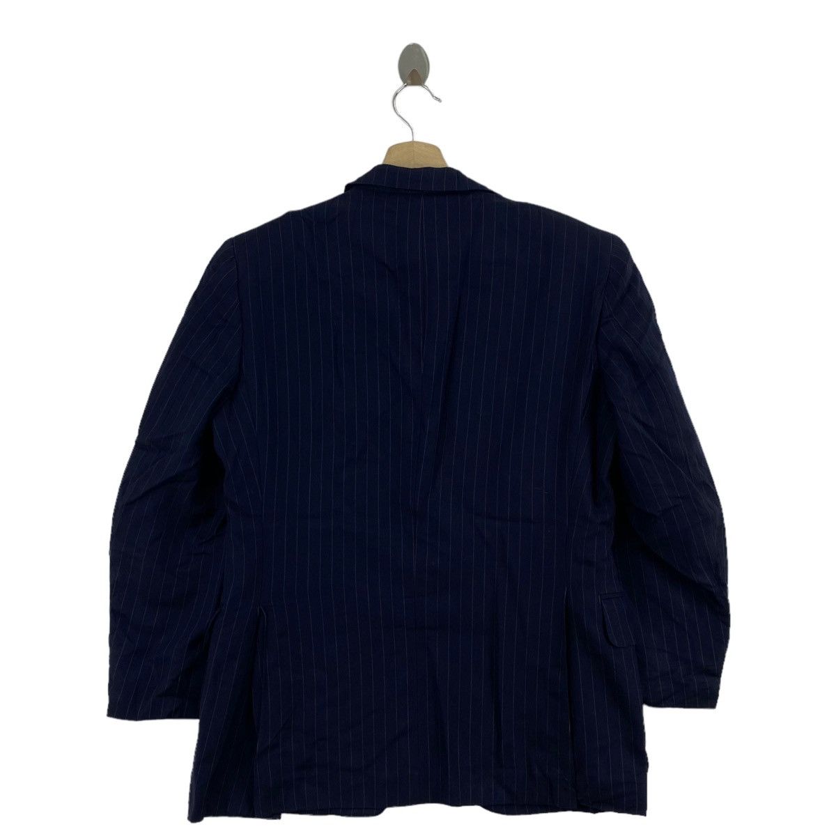 Burberry Vintage BURBERRYS London Hickory Stripes Navy Blazer Coat Size US M / EU 48-50 / 2 - 2 Thumbnail