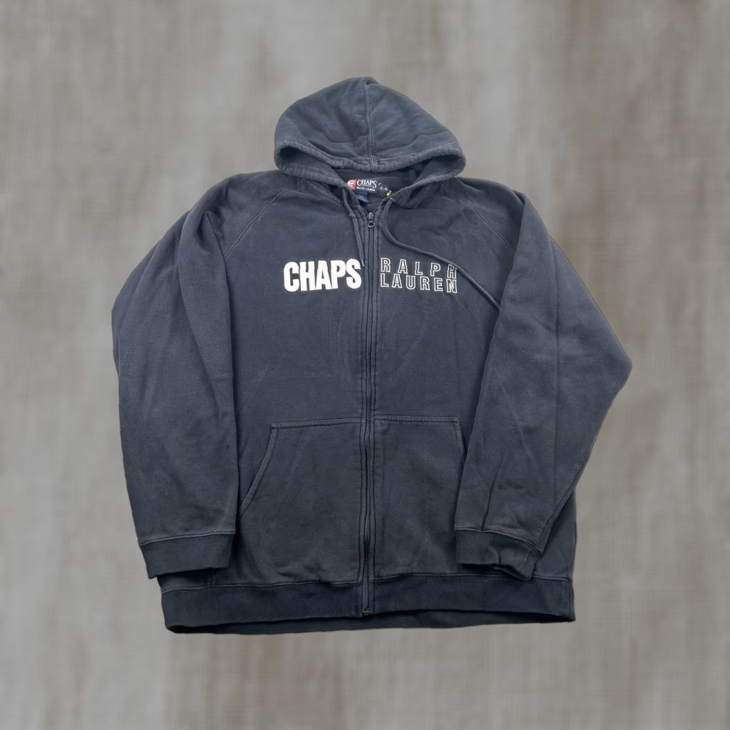 Ralph Lauren Chaps Ralph Lauren Hoodie Mens XL Blue Full Zip Fleece Graphic Sweatshirt Size US XL / EU 56 / 4 - 1 Thumbnail