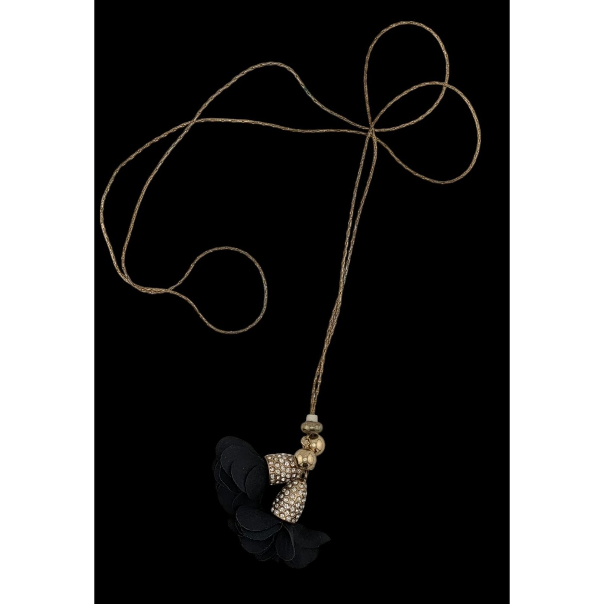 I.N.C INC International Concepts Floral Rhinestone Lariat Necklace Size ONE SIZE - 2 Thumbnail