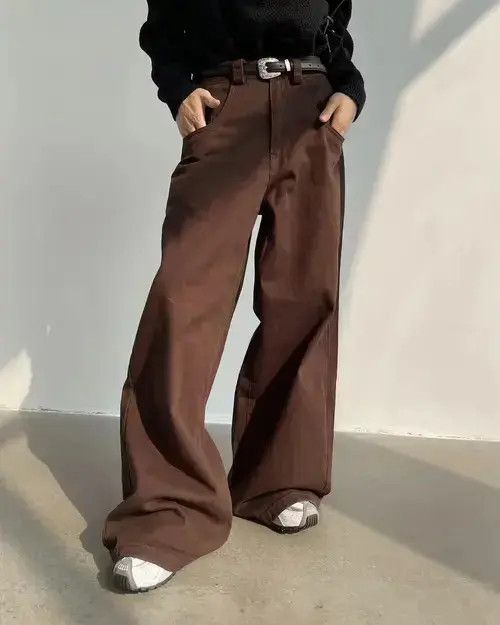 Other Washed Wide-Leg Mopping Trousers Size US 32 / EU 48 - 2 Thumbnail