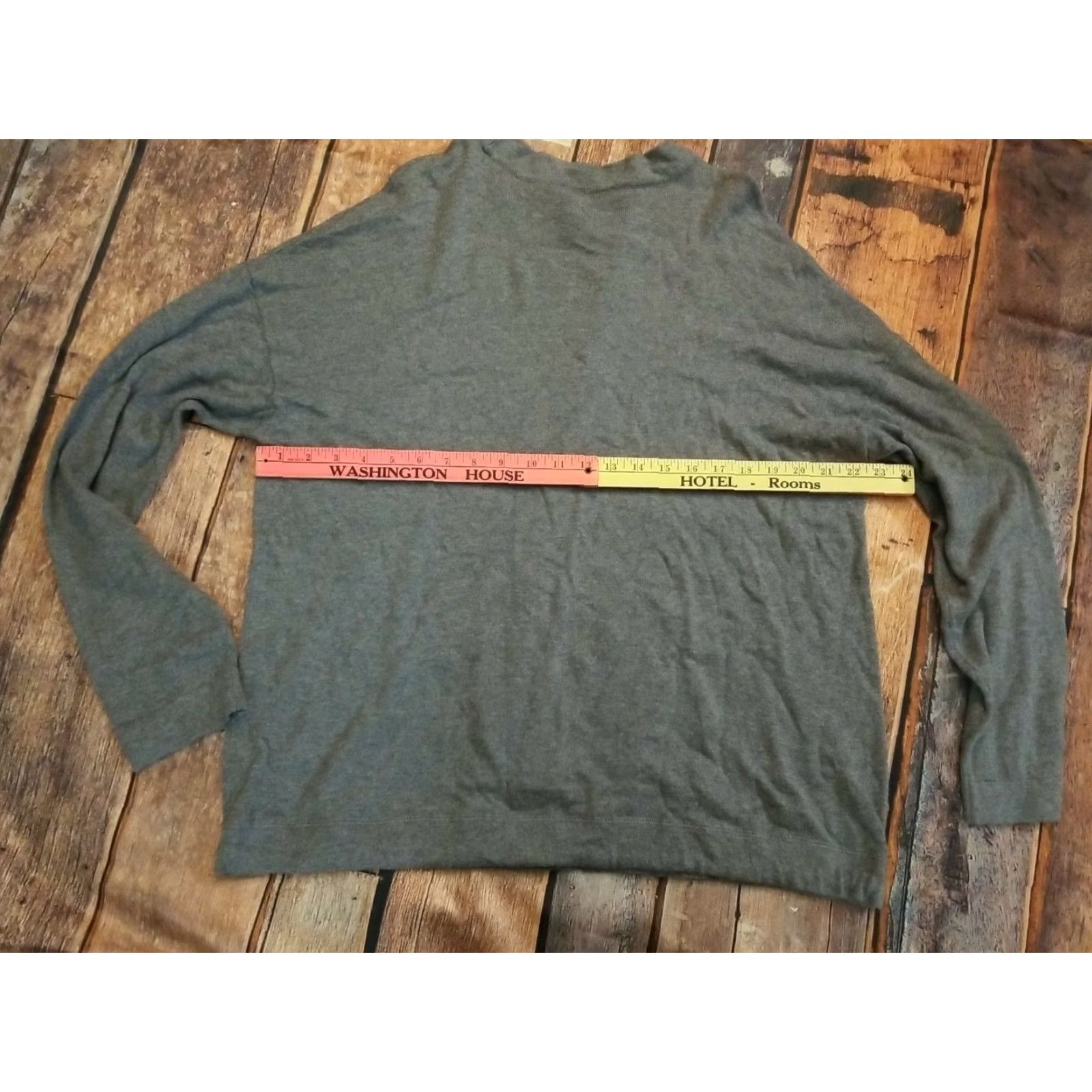 J. Jill Womens XL J. Jill Gray Tunic Pullover Sweater Knit Kangaroo Pocket Mock Neck Long Sleeve Casual Size XL / US 12-14 / IT 48-50 - 4 Thumbnail