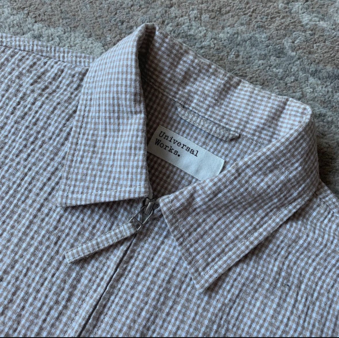 Universal Works Universal Works Gingham Seersucker Zip Jacket - Size M Size US M / EU 48-50 / 2 - 8 Thumbnail