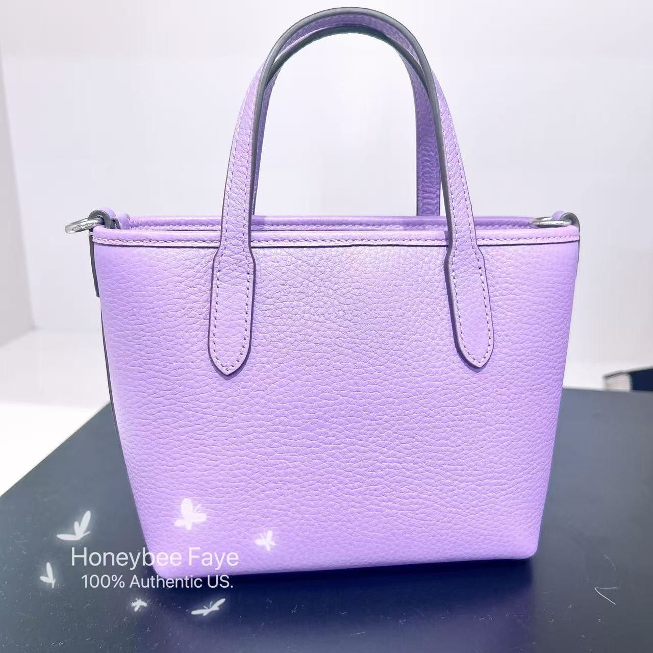 Coach NWT Coach City Mini Tote Bag CW031 Silver/Iris Size ONE SIZE - 3 Thumbnail