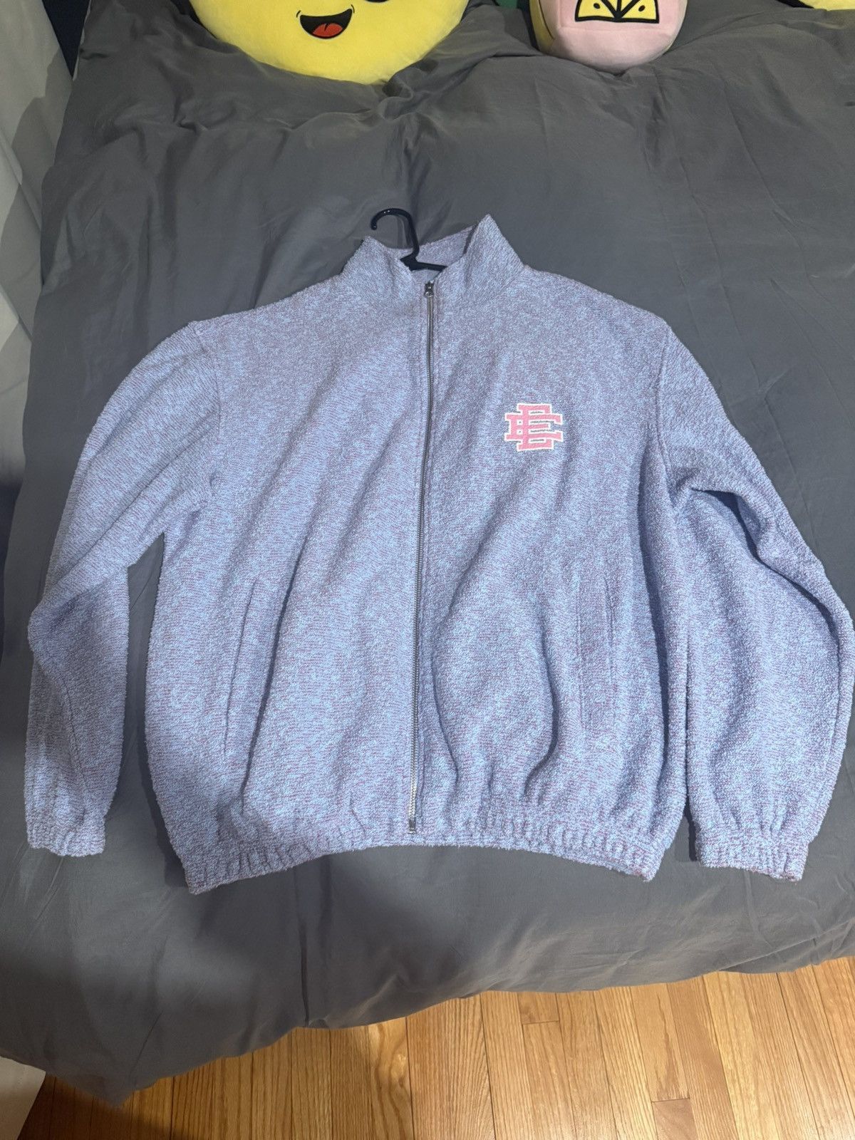 Eric Emanuel Eric Emanuel Boucle Zip Up Jacket Blue Pink Size M Size US M / EU 48-50 / 2 - 1 Thumbnail
