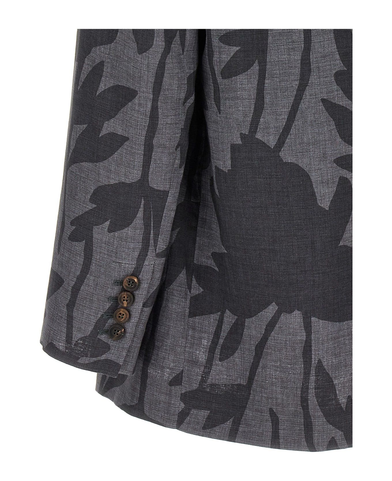 Brunello Cucinelli o1w1db10825 Woven Jacket Wool in Grey Size M / US 6-8 / IT 42-44 - 4 Thumbnail