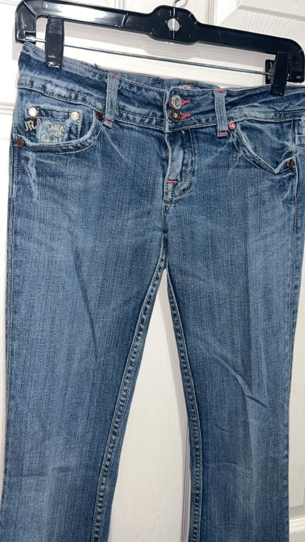 Miss Me Women's Miss Me Boot Cut Jeans 26 Blue Pink Size 26" / US 2 / IT 38 - 4 Thumbnail