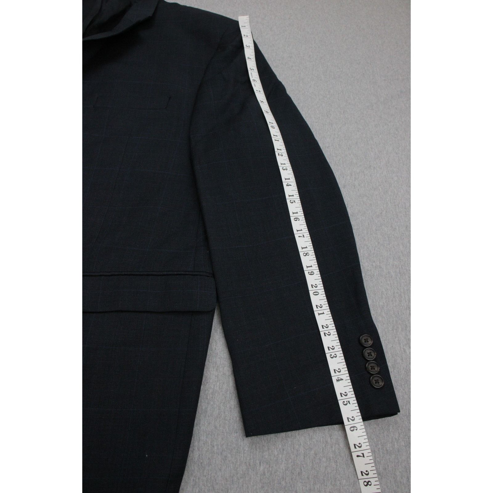 Lauren Ralph Lauren Lauren Ralph Lauren Blazer Men 50R Navy Blue Windowpane Wool Size 50R - 9 Thumbnail
